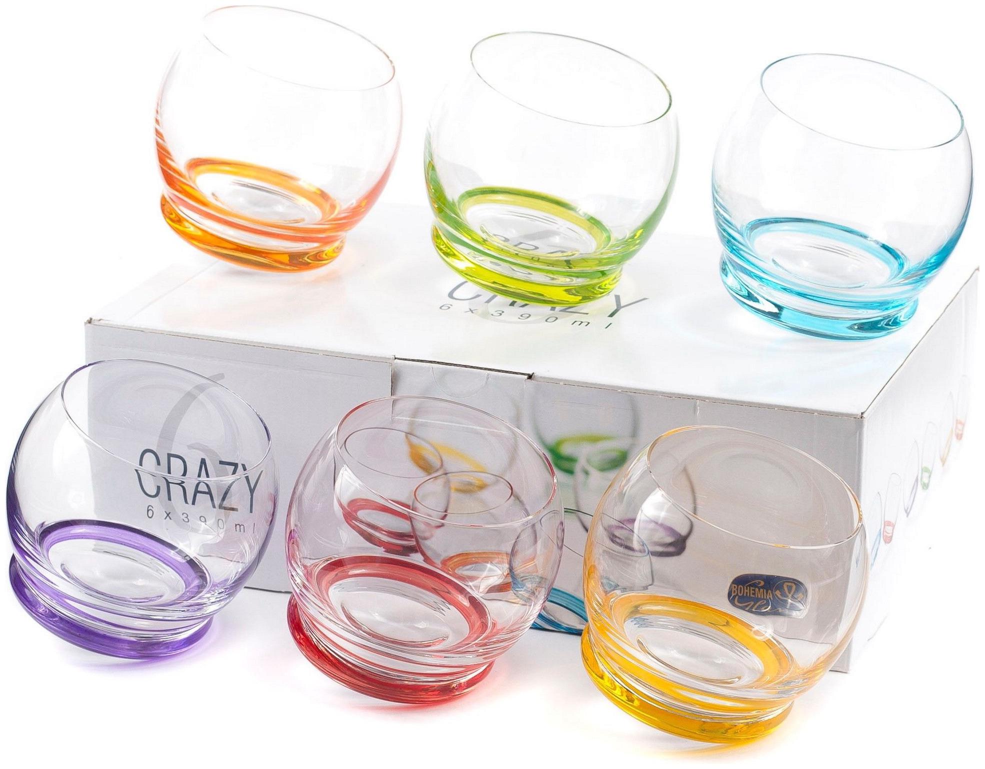 Bohemia Crystal Crazy Whiskey Drinking Glass Set of 6 390 ml Non-Lead Crystal Transparent
Bohemia Crystal Crazy Whiskey Drinking Glass Set of 6 390 ml Non-Lead Crystal Transparent