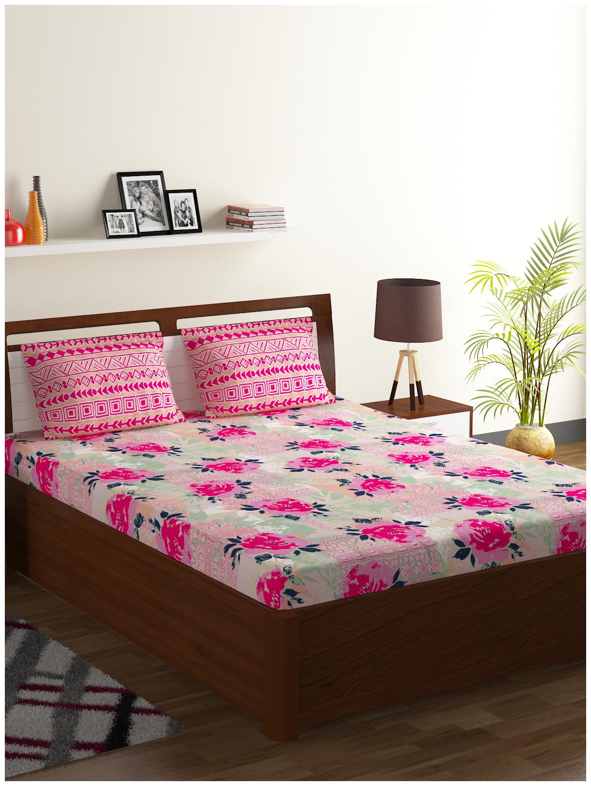 Bombay Dyeing Cotton Floral Double Size Bedsheet 104 TC ( 1 Bedsheet With 2 Pillow Covers Multi )
Bombay Dyeing Cotton Floral Double Size Bedsheet 104 TC ( 1 Bedsheet With 2 Pillow Covers Multi )