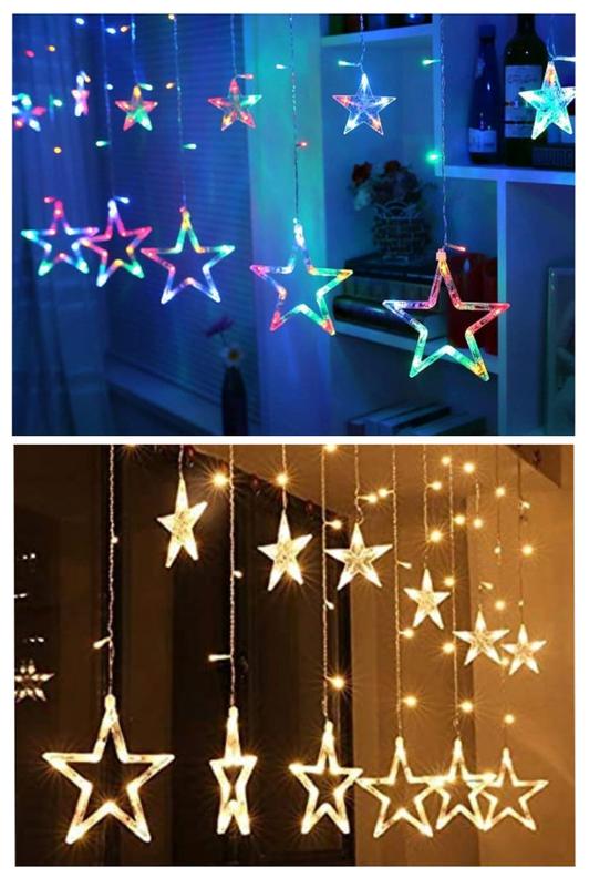 Brand World Combo Offer Multi-Color LED Star Curtain Lights Warm white LED Star Curtain Lights
Brand World Combo Offer Multi-Color LED Star Curtain Lights Warm white LED Star Curtain Lights
