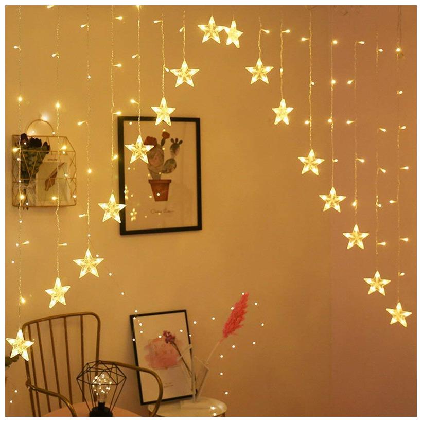 Brand World Star Curtain Lights 16 Stars 136 LED Curtain String Lights Fairy Lights Warm white
Brand World Star Curtain Lights 16 Stars 136 LED Curtain String Lights Fairy Lights Warm white