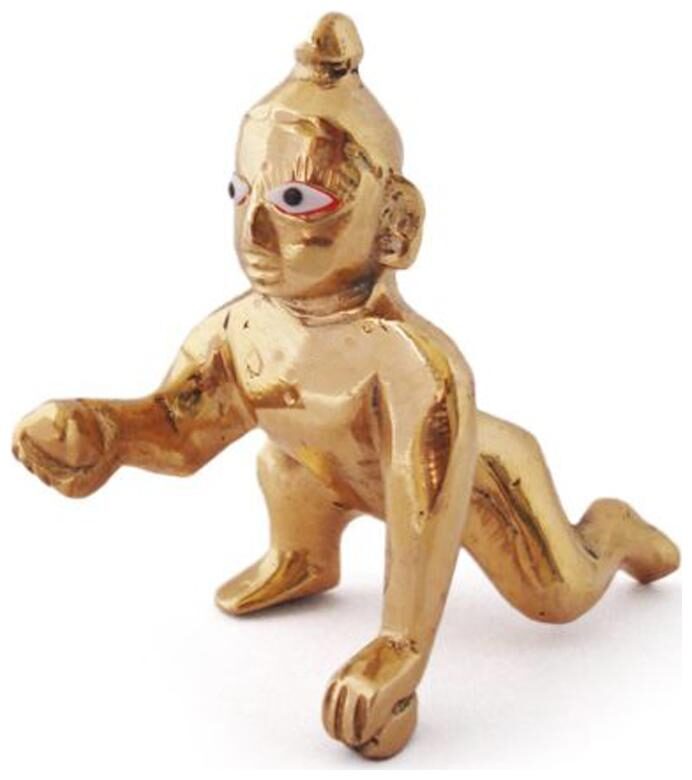 Brass Krishna Idols Bal Gopal Laddu Gopal Thakur Ji Bal Kanheyya Ji Statue in Brass for Temple Home Office in 100 Brass
Brass Krishna Idols Bal Gopal Laddu Gopal Thakur Ji Bal Kanheyya Ji Statue in Brass for Temple Home Office in 100 Brass