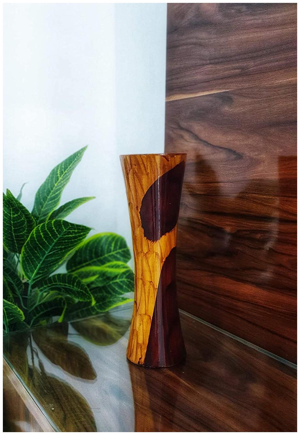 BS AMOR Artificial Flower Pot Flower vase for Home Decoration Flower Pot for Artificial Flowers Shining Wooden Vase for Artificial Flower 12 inch
BS AMOR Artificial Flower Pot Flower vase for Home Decoration Flower Pot for Artificial Flowers Shining Wooden Vase for Artificial Flower 12 inch
