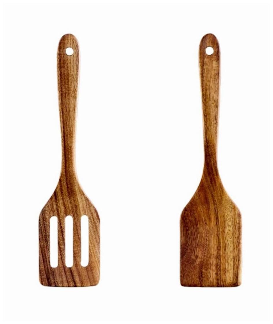 BuyCrafts Handmade Wooden Serving and Cooking Spoon Kitchen Utensil Tool (Set of 2)
BuyCrafts Handmade Wooden Serving and Cooking Spoon Kitchen Utensil Tool (Set of 2)