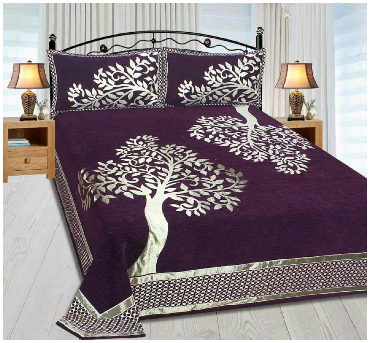 Byloom Chenille Abstract Double Size Bedsheet 220 TC ( 1 Bedsheet With 2 Pillow Covers Purple )
Byloom Chenille Abstract Double Size Bedsheet 220 TC ( 1 Bedsheet With 2 Pillow Covers Purple )