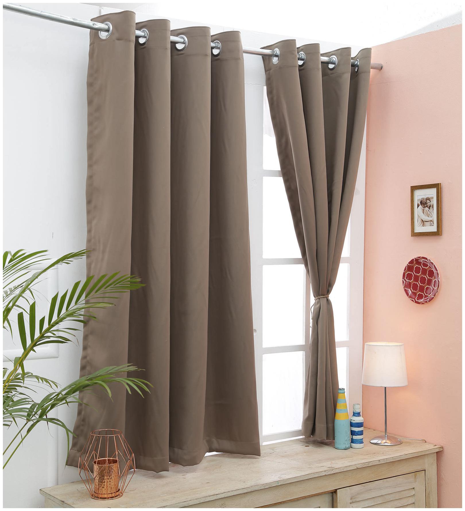 Cliths Set of 2 Panels Brown Premium Quality Blackout eyelet Curtains for Long Door (137 cm (54 inch) x 274 cm (108 inch))
Cliths Set of 2 Panels Brown Premium Quality Blackout eyelet Curtains for Long Door (137 cm (54 inch) x 274 cm (108 inch))