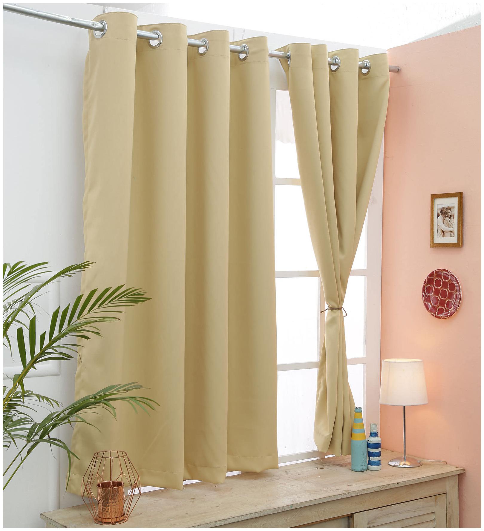 Cliths Set of 2 Panels Thermal Insulated Grommet Blackout Curtains - Best for Light Blocking For Long Door (137 cm (54 inch) x 274 cm (108 inch))
Cliths Set of 2 Panels Thermal Insulated Grommet Blackout Curtains - Best for Light Blocking For Long Door (137 cm (54 inch) x 274 cm (108 inch))