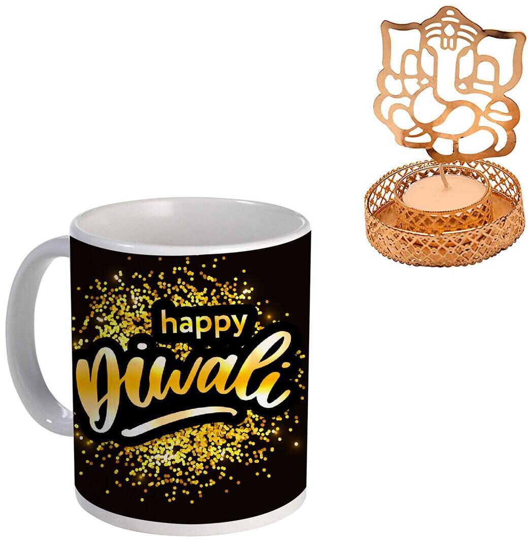 Coloryard Best Happy Diwali Design With Gold Pinstripe Beautiful Lettering Design With Ganesh On White Ceramic Coffee Mug For Gift
Coloryard Best Happy Diwali Design With Gold Pinstripe Beautiful Lettering Design With Ganesh On White Ceramic Coffee Mug For Gift