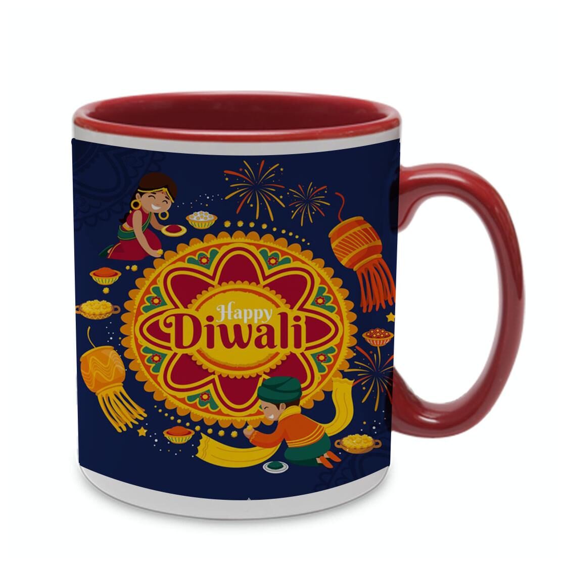 Coloryard Best Happy Diwali Decoration Design On Maroon Inner Handle Ceramic Coffee Mug Gift
Coloryard Best Happy Diwali Decoration Design On Maroon Inner Handle Ceramic Coffee Mug Gift
