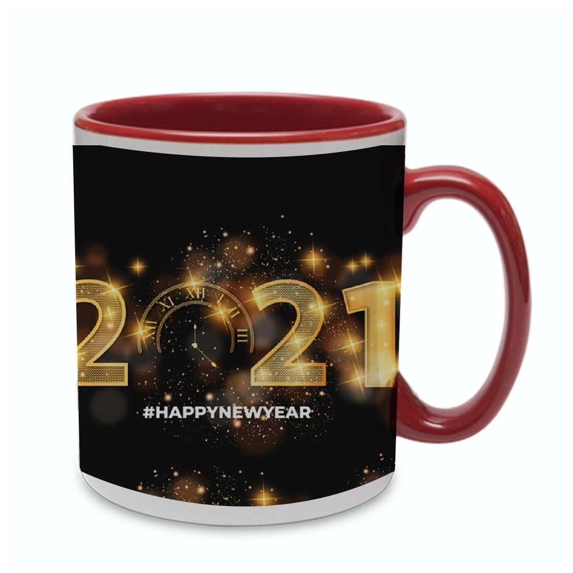 Coloryard Best Happy New Year With Realistic Golden Text Effect With Bokeh Design On Maroon Inner Handle Coffee Mug Gift
Coloryard Best Happy New Year With Realistic Golden Text Effect With Bokeh Design On Maroon Inner Handle Coffee Mug Gift