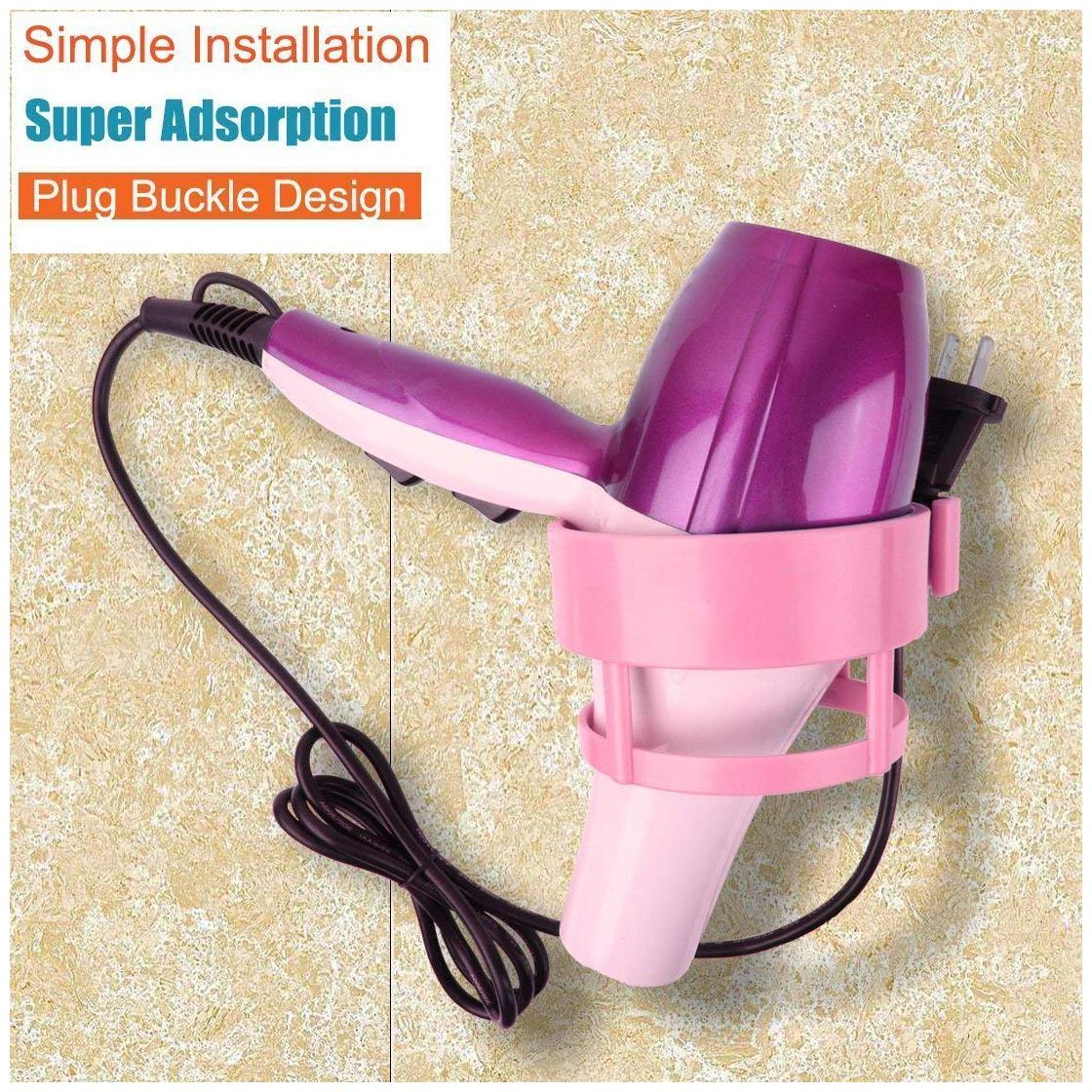 CONNECTWIDE Hair Dryer Holder-Wall Hanging Hair Dryer Hook Holder Rack Wall Mounted Bathroom Blowdryer (1 pc)
CONNECTWIDE Hair Dryer Holder-Wall Hanging Hair Dryer Hook Holder Rack Wall Mounted Bathroom Blowdryer (1 pc)