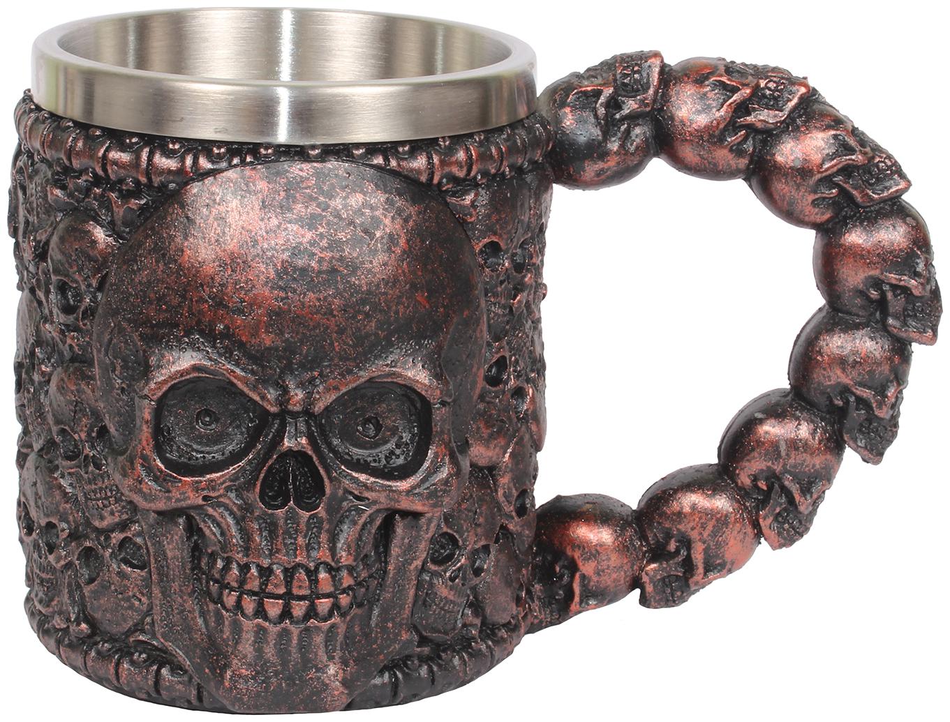 COPPER SKULL MUG
