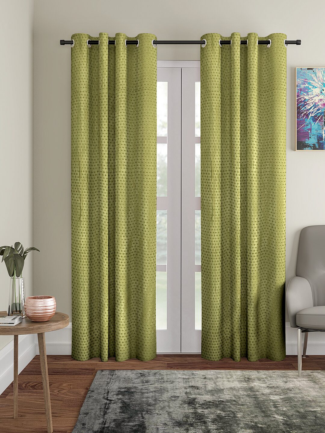 Cortina Polyester Door Blackout Green Regular Curtain ( Eyelet Closure Polka Dot )
Cortina Polyester Door Blackout Green Regular Curtain ( Eyelet Closure Polka Dot )