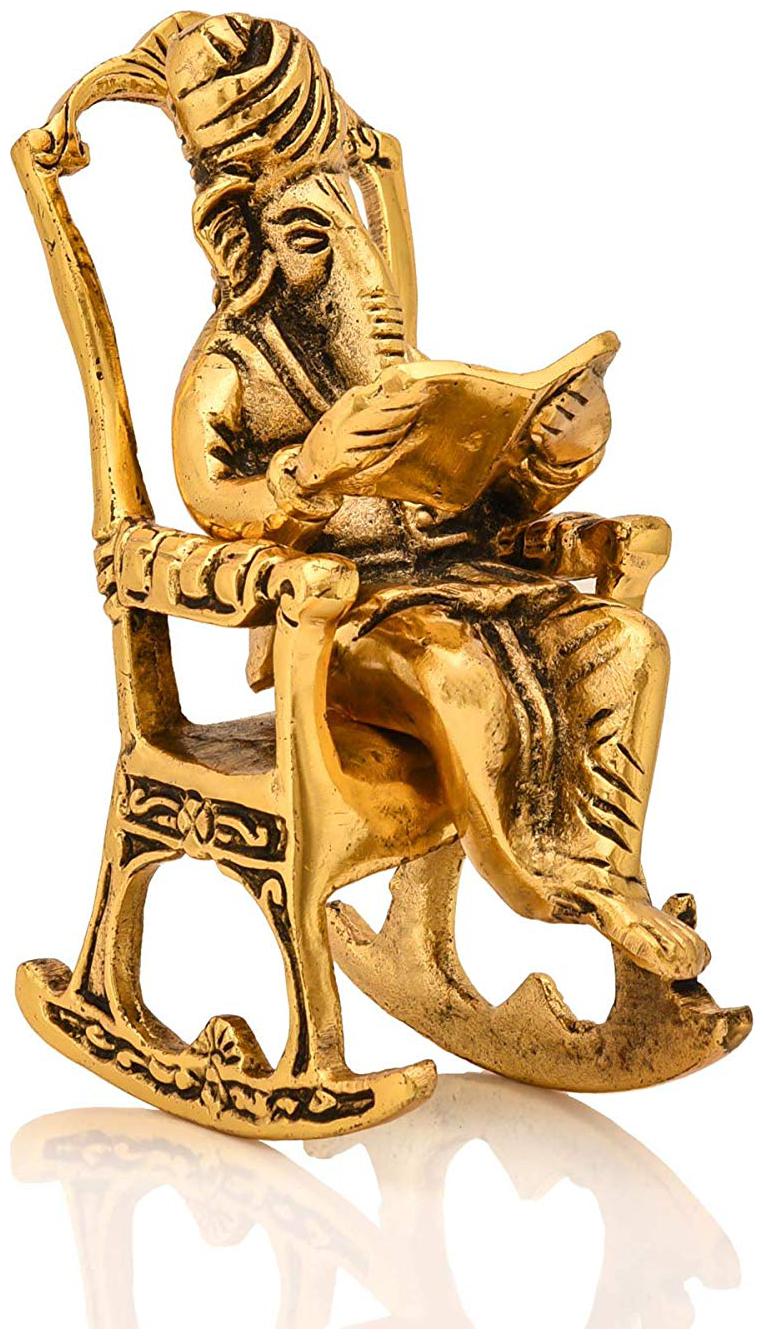 Craftam Oxidised Golden Lord Ganesha Statue Sitting On A Chair And Reading Ramayan Figurine Of Lord Ganesh
Craftam Oxidised Golden Lord Ganesha Statue Sitting On A Chair And Reading Ramayan Figurine Of Lord Ganesh