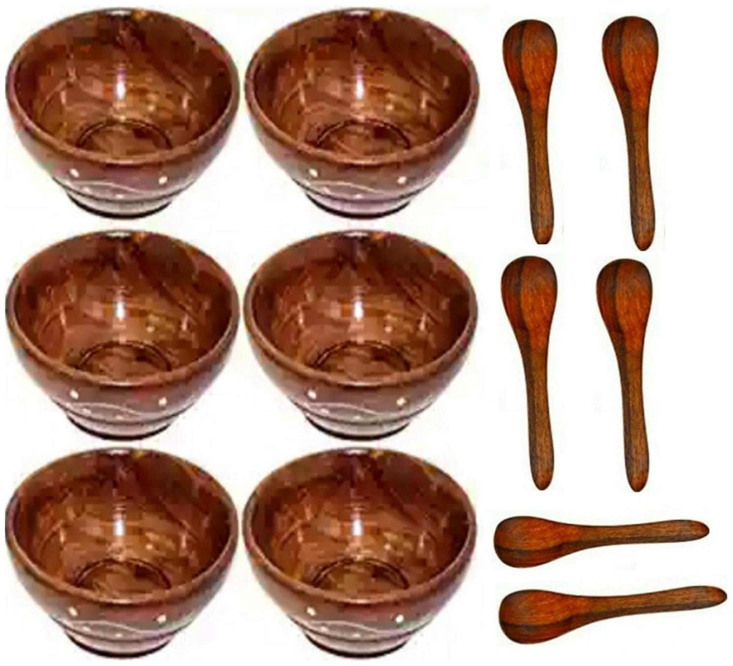 CraftShoppe Handcraft 6 Wooden Serving Bowl for Salad Snacks Decorated Tableware Bowls 6 tea spoon
CraftShoppe Handcraft 6 Wooden Serving Bowl for Salad Snacks Decorated Tableware Bowls 6 tea spoon