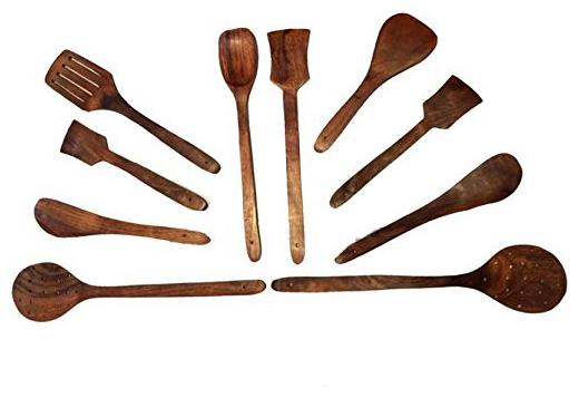 CraftShoppee Wooden Cooking Spoons and Serving Spoon Set of 10 Non Stick Kitchen Utensil
CraftShoppee Wooden Cooking Spoons and Serving Spoon Set of 10 Non Stick Kitchen Utensil