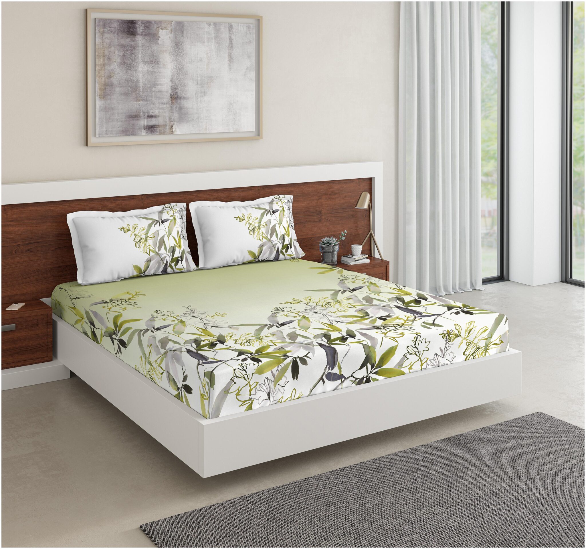 D Decor Live Beautiful Cotton Floral Double Size Bedsheet 136 TC ( 1 Bedsheet With 2 Pillow Covers Green )
D Decor Live Beautiful Cotton Floral Double Size Bedsheet 136 TC ( 1 Bedsheet With 2 Pillow Covers Green )