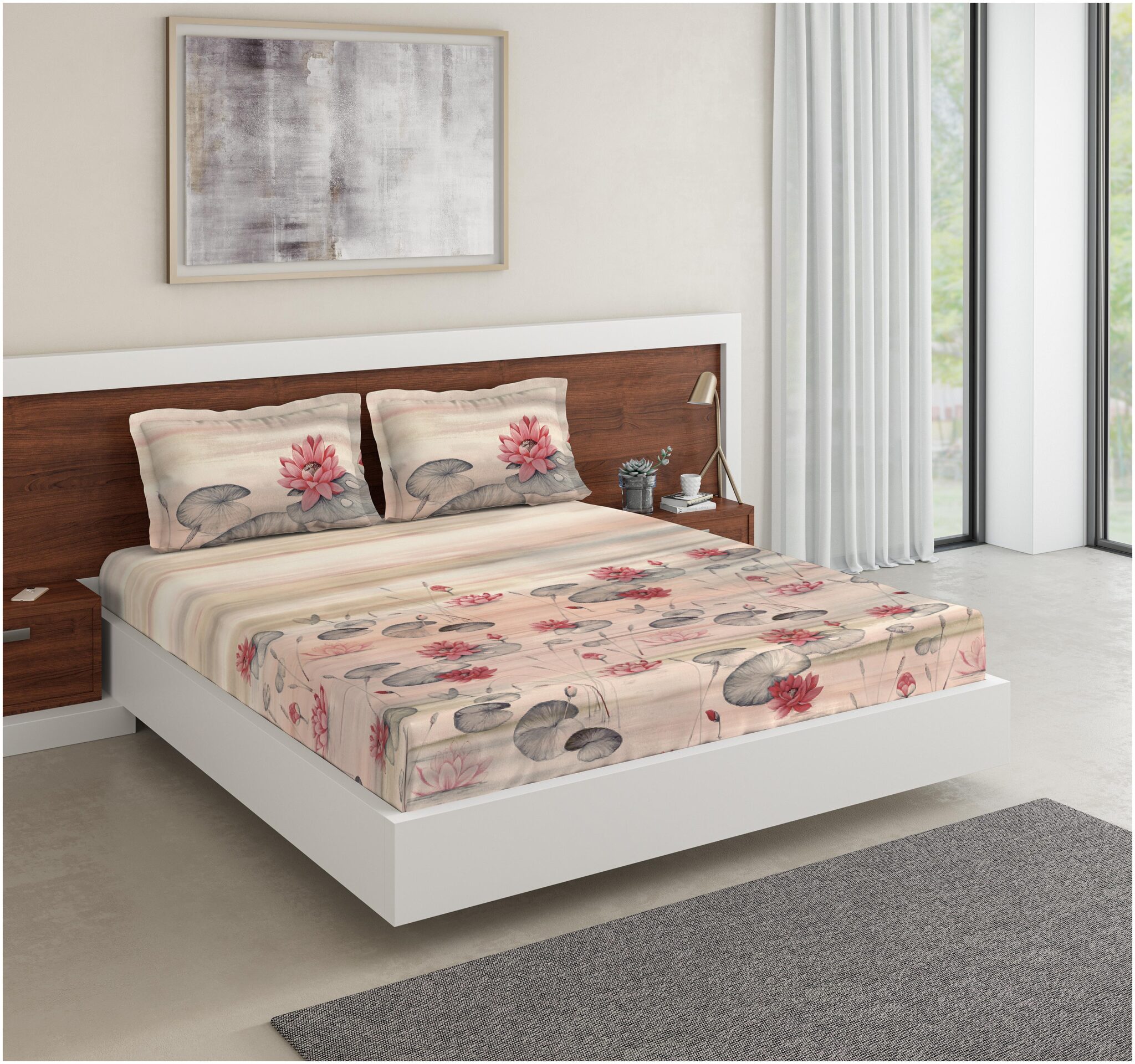 D Decor Live Beautiful Cotton Floral Double Size Bedsheet 136 TC ( 1 Bedsheet With 2 Pillow Covers Multi )
D Decor Live Beautiful Cotton Floral Double Size Bedsheet 136 TC ( 1 Bedsheet With 2 Pillow Covers Multi )