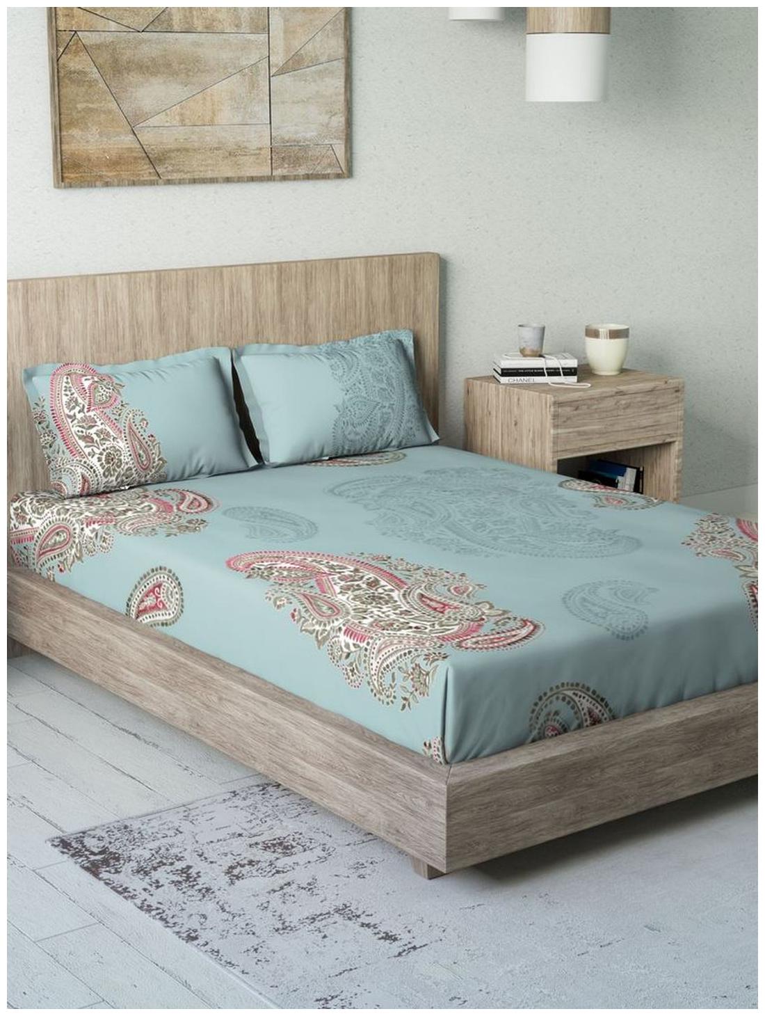 D Decor Live Beautiful Cotton Paisley Double Size Bedsheet 136 TC ( 1 Bedsheet With 2 Pillow Covers Turquoise )
D Decor Live Beautiful Cotton Paisley Double Size Bedsheet 136 TC ( 1 Bedsheet With 2 Pillow Covers Turquoise )