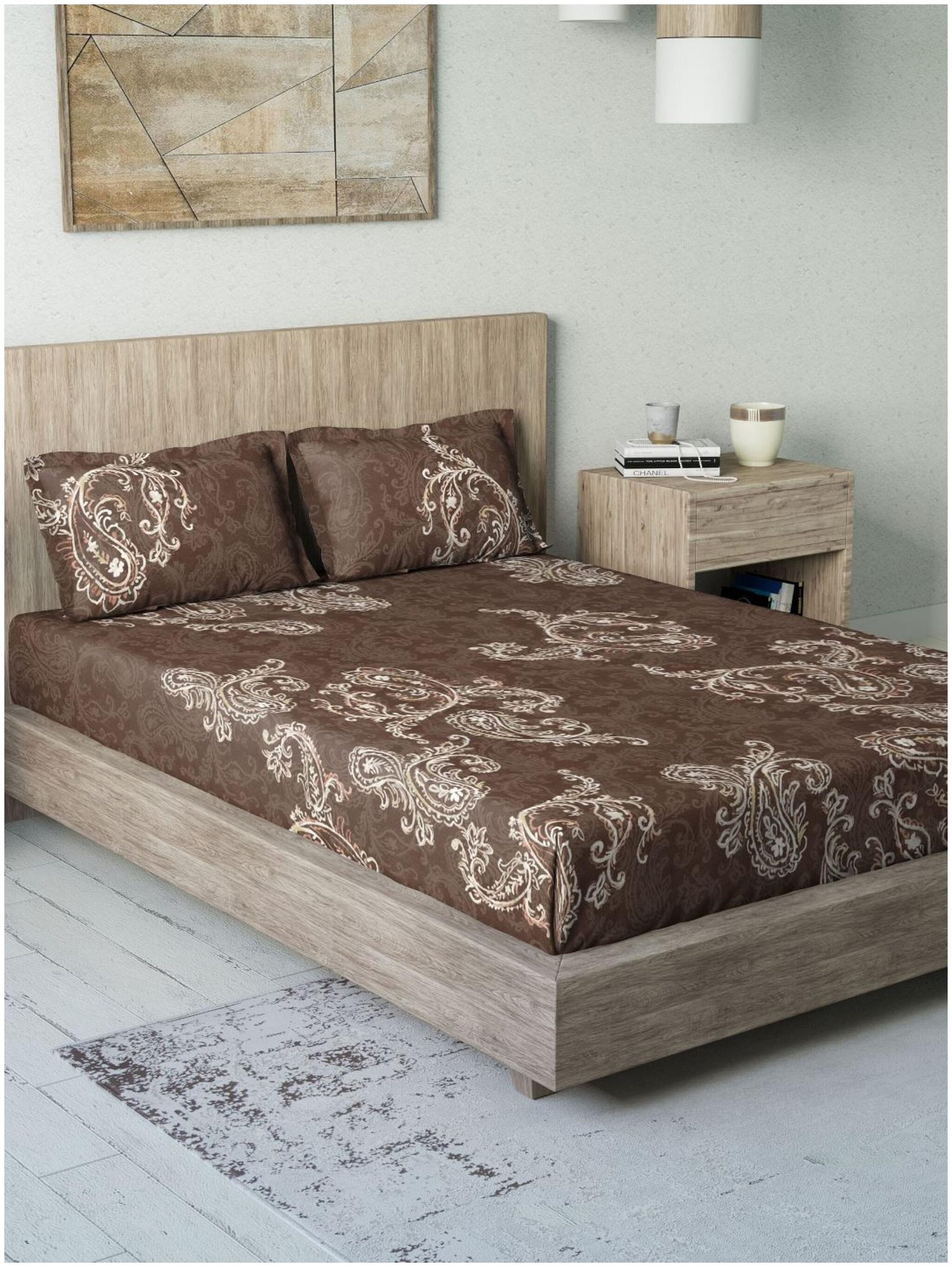 D Decor Live Beautiful Cotton Paisley Double Size Bedsheet 136 TC ( 1 Bedsheet With 2 Pillow Covers Brown )
D Decor Live Beautiful Cotton Paisley Double Size Bedsheet 136 TC ( 1 Bedsheet With 2 Pillow Covers Brown )