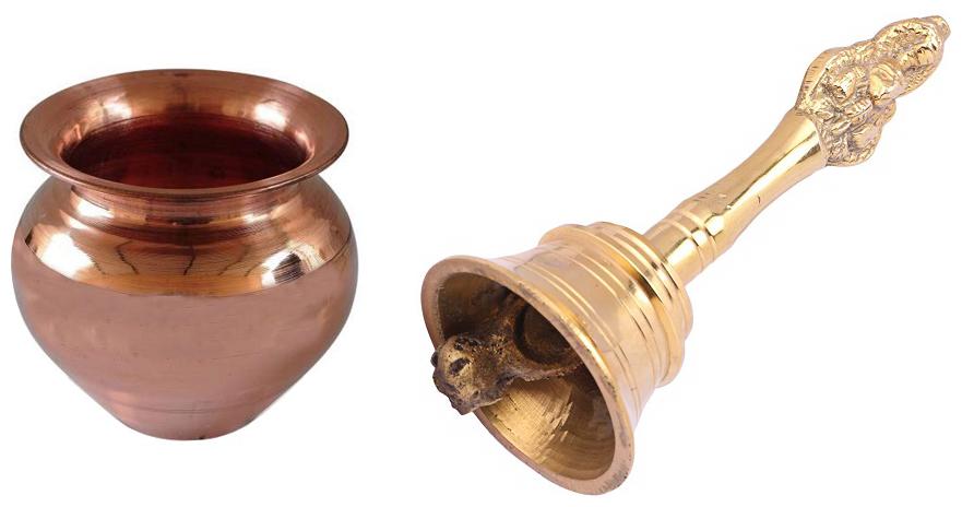 De-Ultimate Combo Of Nagpari Head Pooja Puja Bell Ghanti With Copper ( 2 No ) Kalash Lota
De-Ultimate Combo Of Nagpari Head Pooja Puja Bell Ghanti With Copper ( 2 No ) Kalash Lota