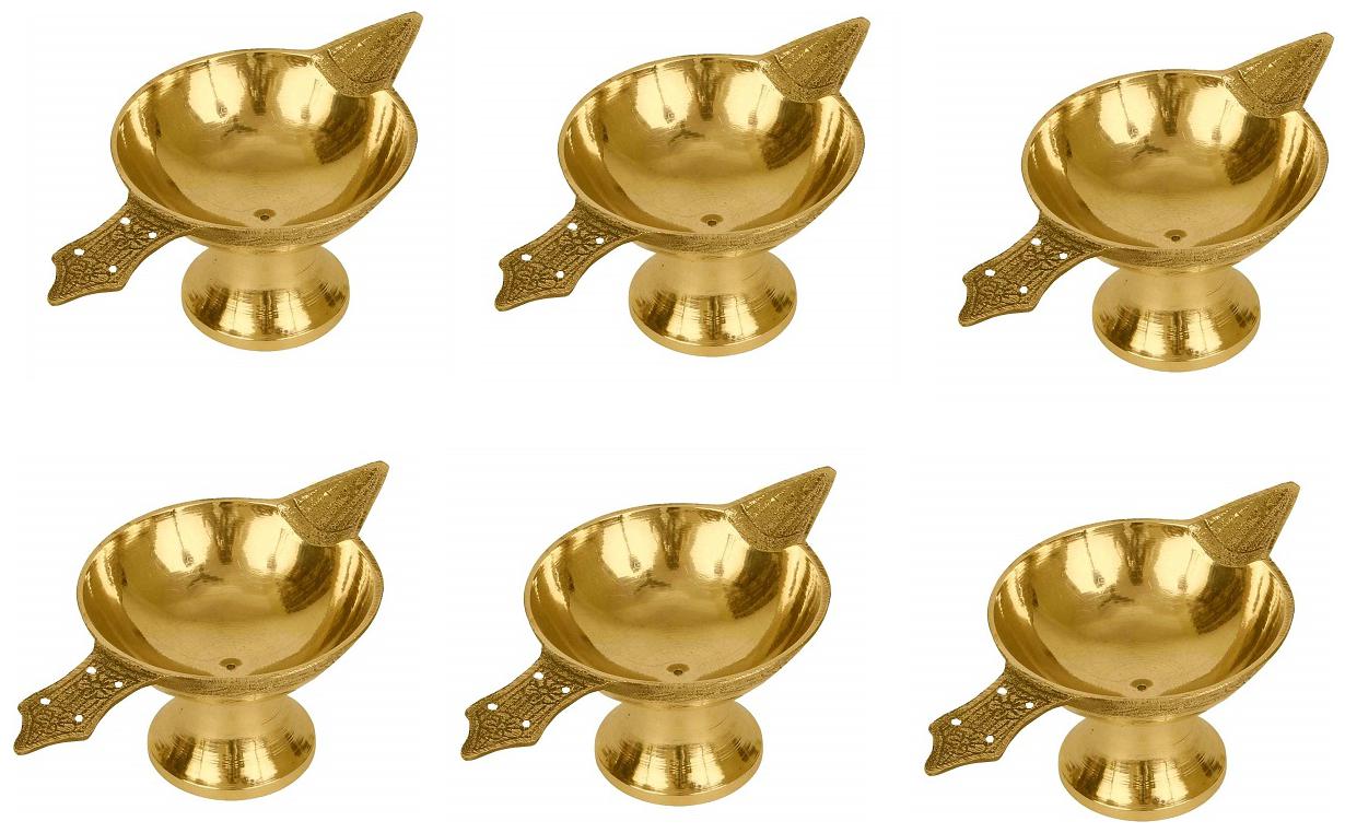 De-Ultimate Pack Of 6 pcs Pure Brass ( No 1 ) Laxmi Deepak Pital Diya Deepak for Arti
De-Ultimate Pack Of 6 pcs Pure Brass ( No 1 ) Laxmi Deepak Pital Diya Deepak for Arti