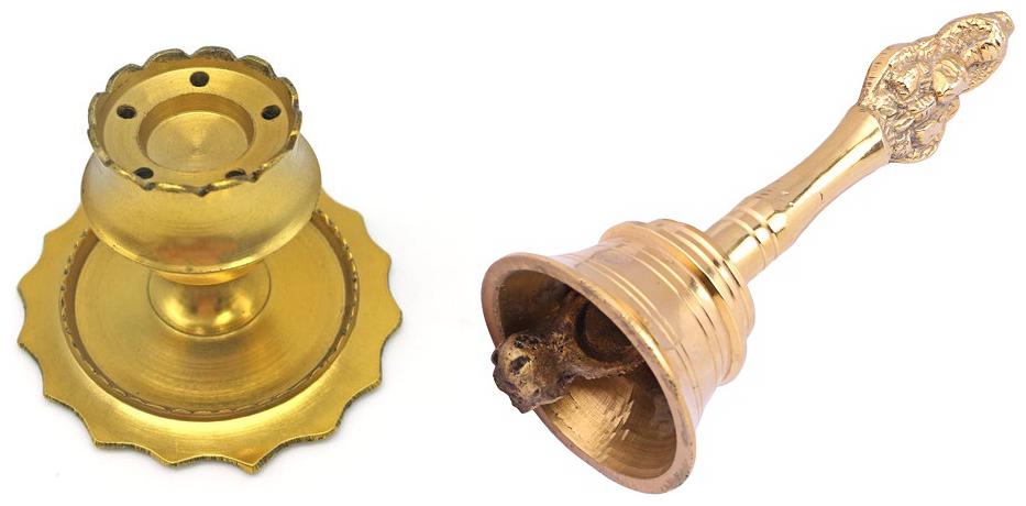 De-Ultimate Combo Of Nagpari Head Pooja Puja Bell Ghanti With Brass Incense Stick Holder
De-Ultimate Combo Of Nagpari Head Pooja Puja Bell Ghanti With Brass Incense Stick Holder