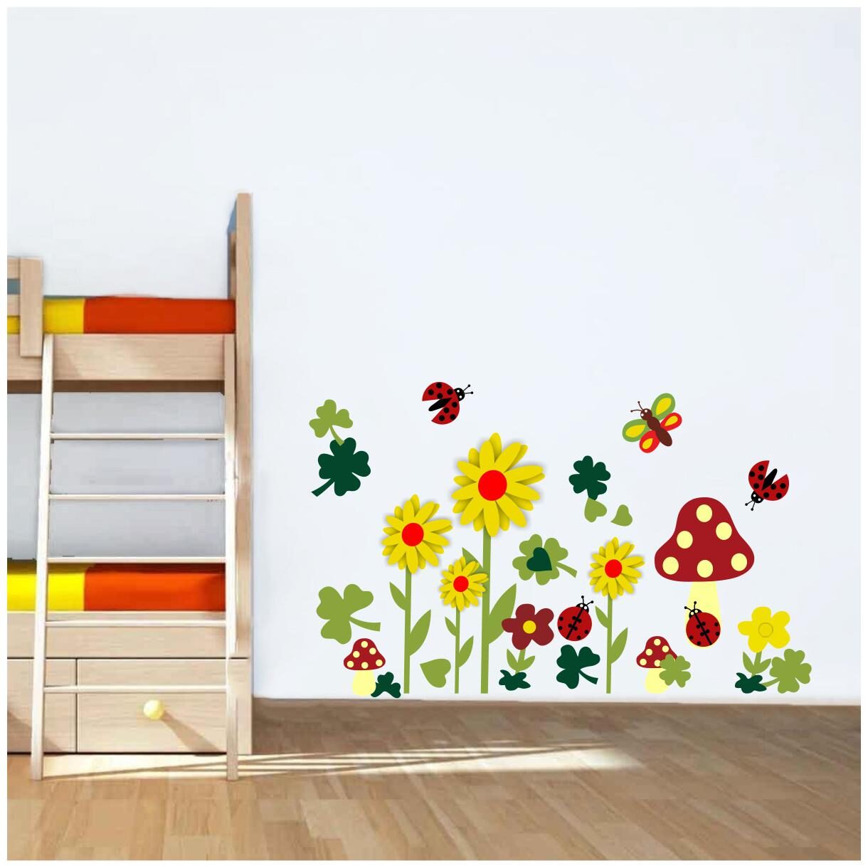 Decal O Decal Sun Flowers And Mushroom With Insects For Nursery Kids Wall Stickers (Vinyl Multicolour)
Decal O Decal Sun Flowers And Mushroom With Insects For Nursery Kids Wall Stickers (Vinyl Multicolour)
