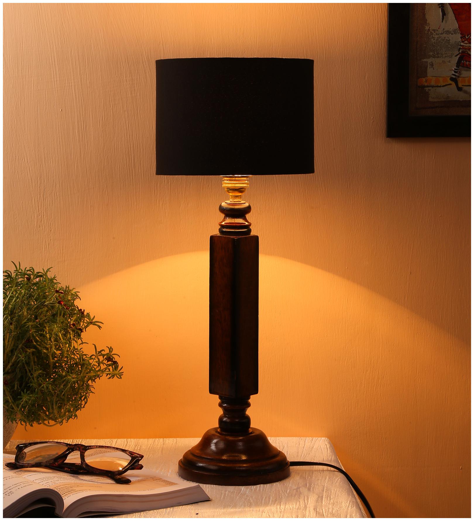 Devansh Black Cotton Drum Designer Wooden Table Lamp for Home Decor (Black Small)
Devansh Black Cotton Drum Designer Wooden Table Lamp for Home Decor (Black Small)