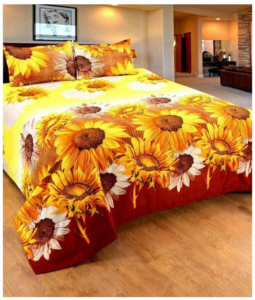 DINGGA DECOR Cotton Floral Double Size Bedsheet 150 TC ( 1 Bedsheet With 2 Pillow Covers Yellow )
DINGGA DECOR Cotton Floral Double Size Bedsheet 150 TC ( 1 Bedsheet With 2 Pillow Covers Yellow )