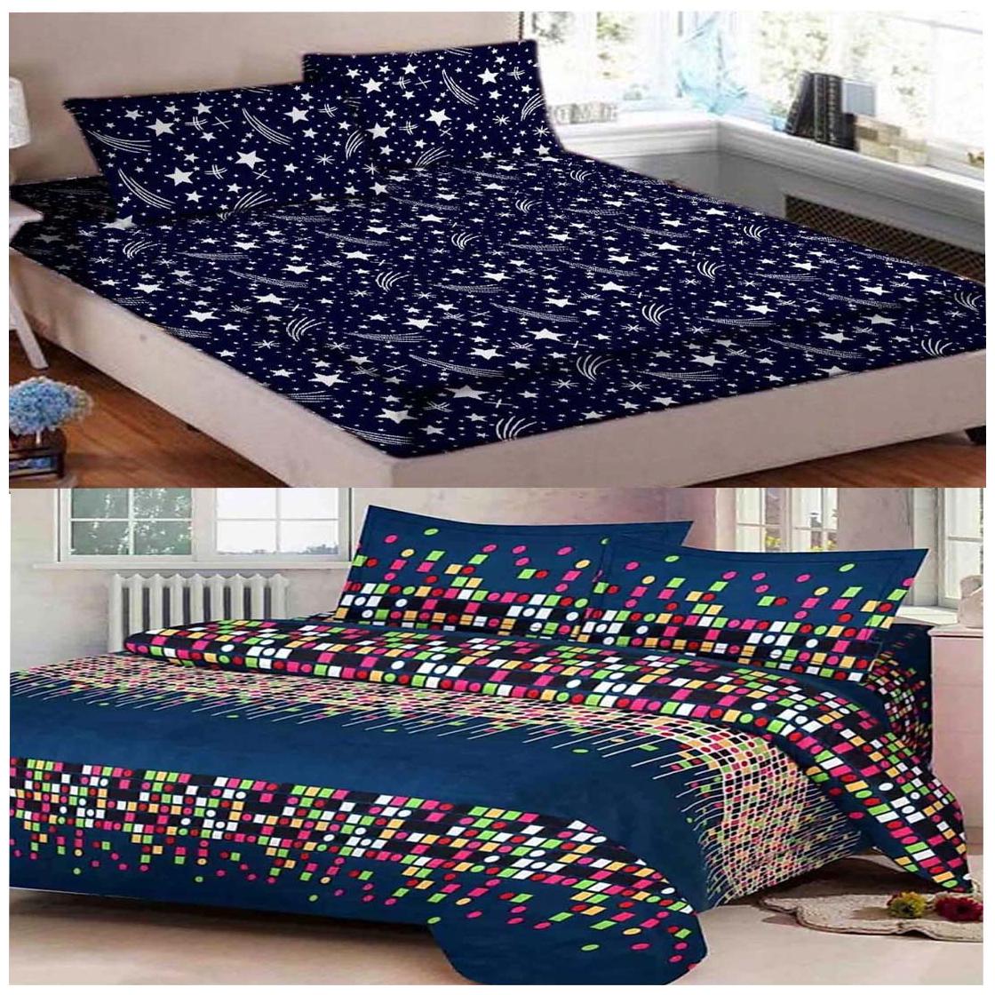 DINGGA DECOR Cotton Printed Double Size Bedsheet 180 TC ( 2 Bedsheet With 4 Pillow Covers Multi )
DINGGA DECOR Cotton Printed Double Size Bedsheet 180 TC ( 2 Bedsheet With 4 Pillow Covers Multi )