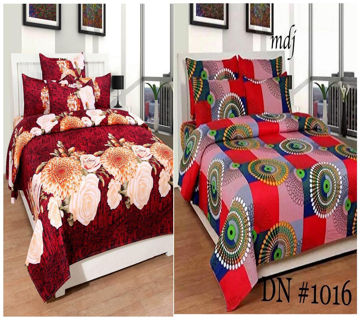 DINGGA DECOR Cotton Printed Double Size Bedsheet 180 TC ( 2 Bedsheet With 4 Pillow Covers Multi )
DINGGA DECOR Cotton Printed Double Size Bedsheet 180 TC ( 2 Bedsheet With 4 Pillow Covers Multi )
