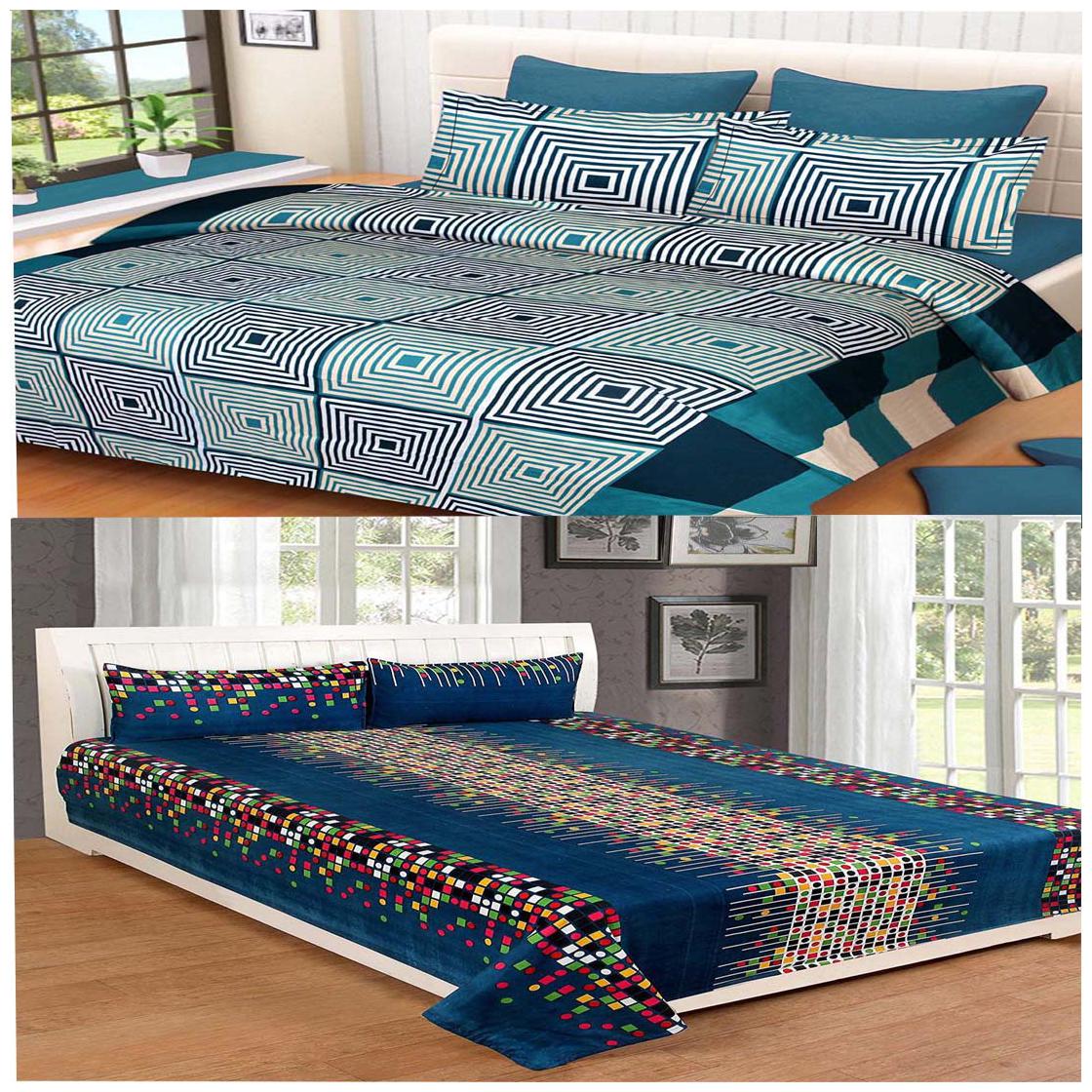 DINGGA DECOR Cotton Printed Double Size Bedsheet 180 TC ( 2 Bedsheet With 4 Pillow Covers Multi )
DINGGA DECOR Cotton Printed Double Size Bedsheet 180 TC ( 2 Bedsheet With 4 Pillow Covers Multi )
