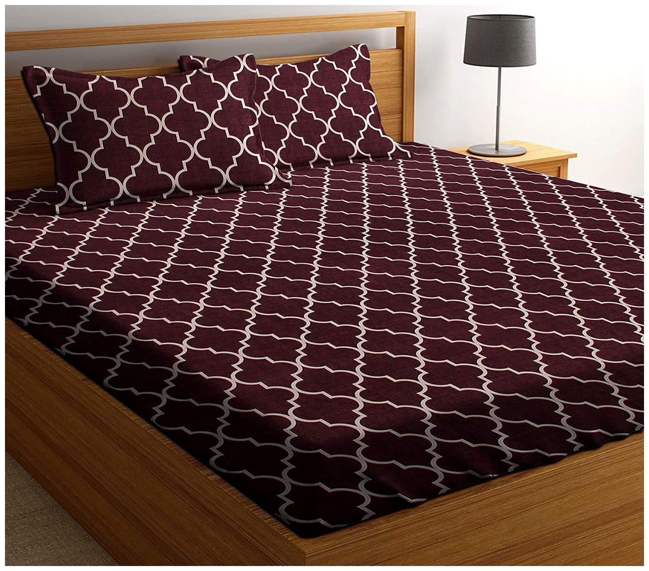 DINGGA DECOR Cotton Printed Double Size Bedsheet 260 TC ( 1 Bedsheet With 2 Pillow Covers Red )
DINGGA DECOR Cotton Printed Double Size Bedsheet 260 TC ( 1 Bedsheet With 2 Pillow Covers Red )