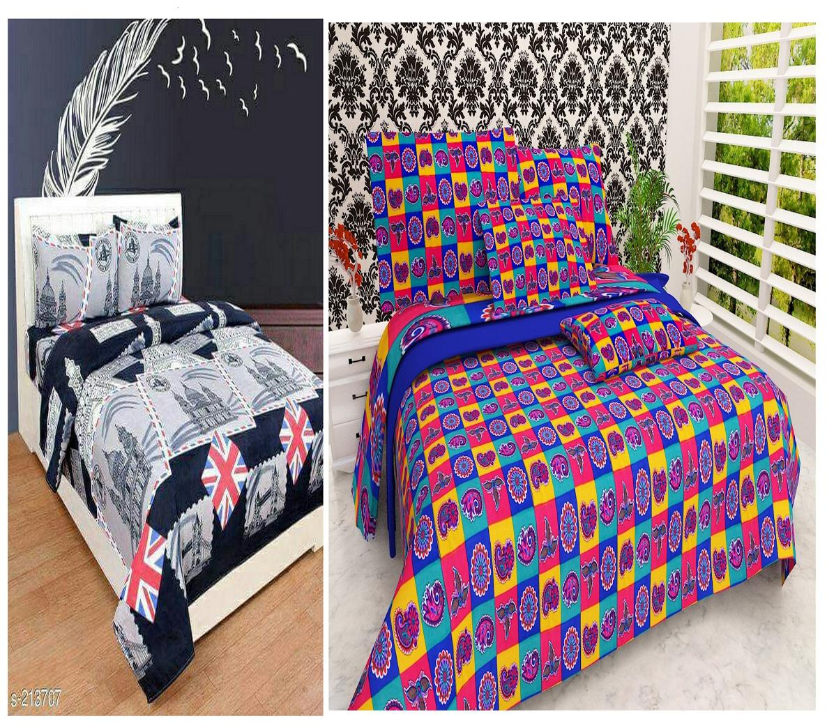 DINGGA DECOR Cotton Printed Double Size Bedsheet 180 TC ( 2 Bedsheet With 4 Pillow Covers Multi )
DINGGA DECOR Cotton Printed Double Size Bedsheet 180 TC ( 2 Bedsheet With 4 Pillow Covers Multi )