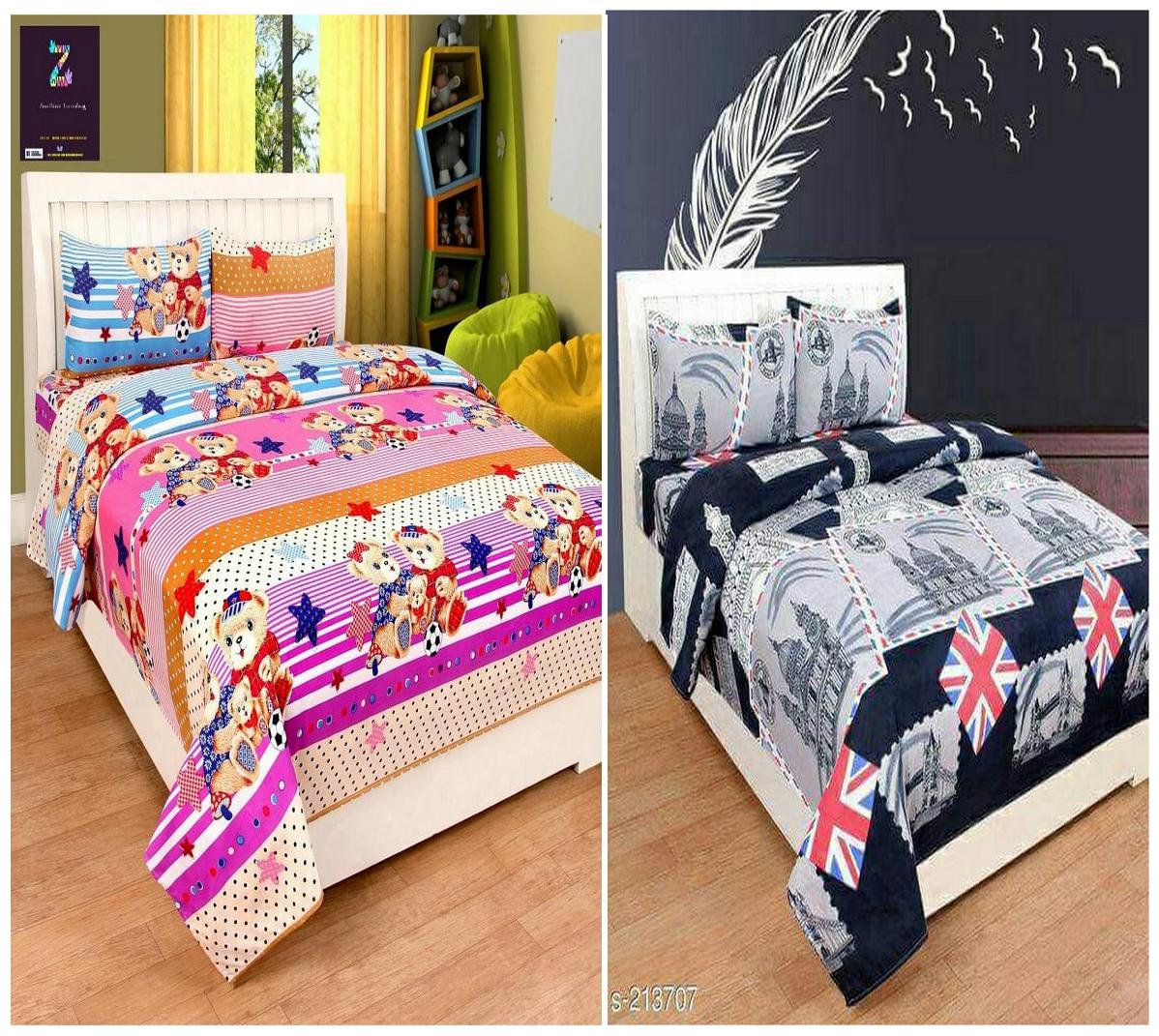 DINGGA DECOR Cotton Printed Double Size Bedsheet 180 TC ( 2 Bedsheet With 4 Pillow Covers Multi )
DINGGA DECOR Cotton Printed Double Size Bedsheet 180 TC ( 2 Bedsheet With 4 Pillow Covers Multi )