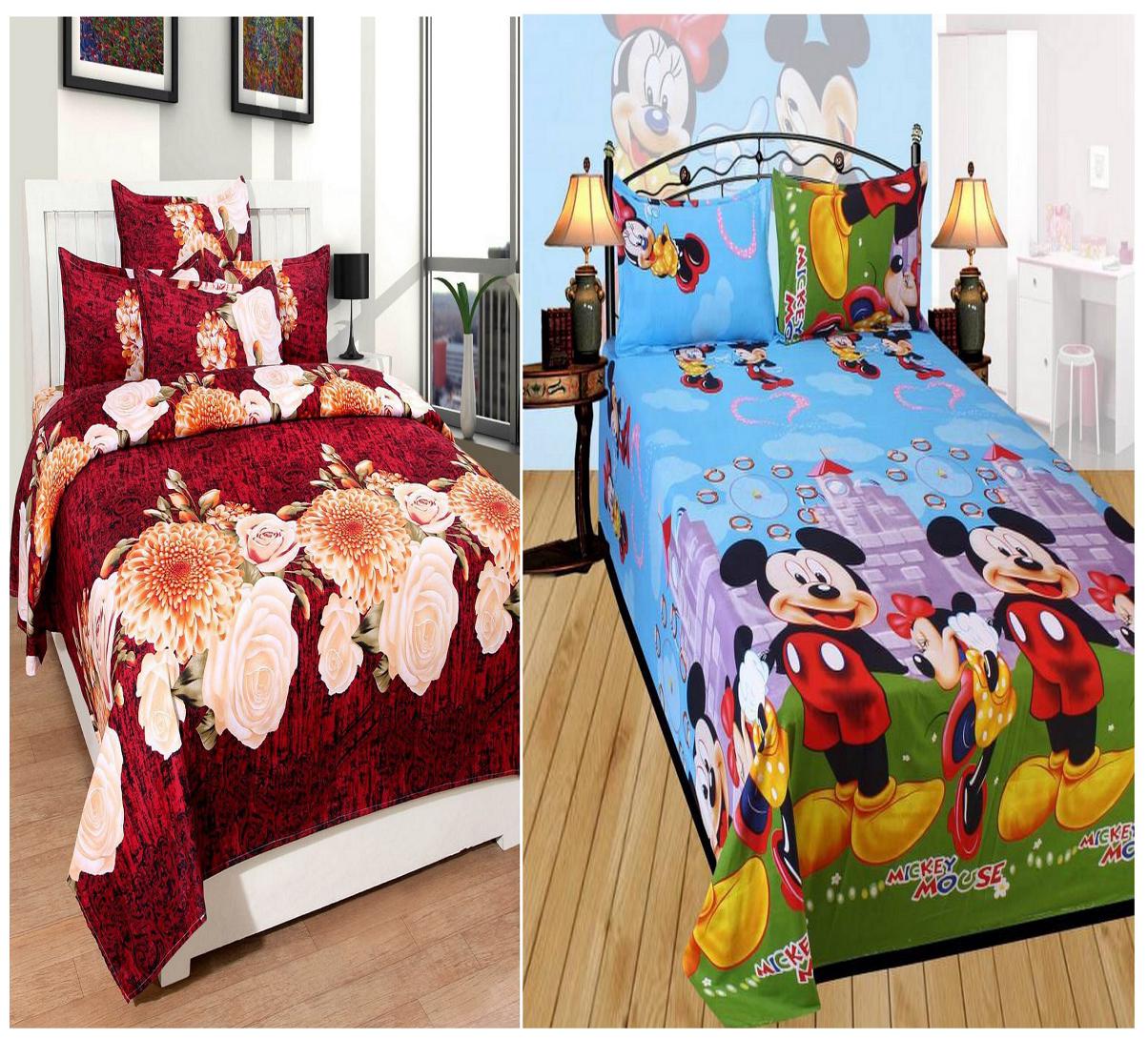 DINGGA DECOR Cotton Printed Double Size Bedsheet 180 TC ( 2 Bedsheet With 4 Pillow Covers Multi )
DINGGA DECOR Cotton Printed Double Size Bedsheet 180 TC ( 2 Bedsheet With 4 Pillow Covers Multi )