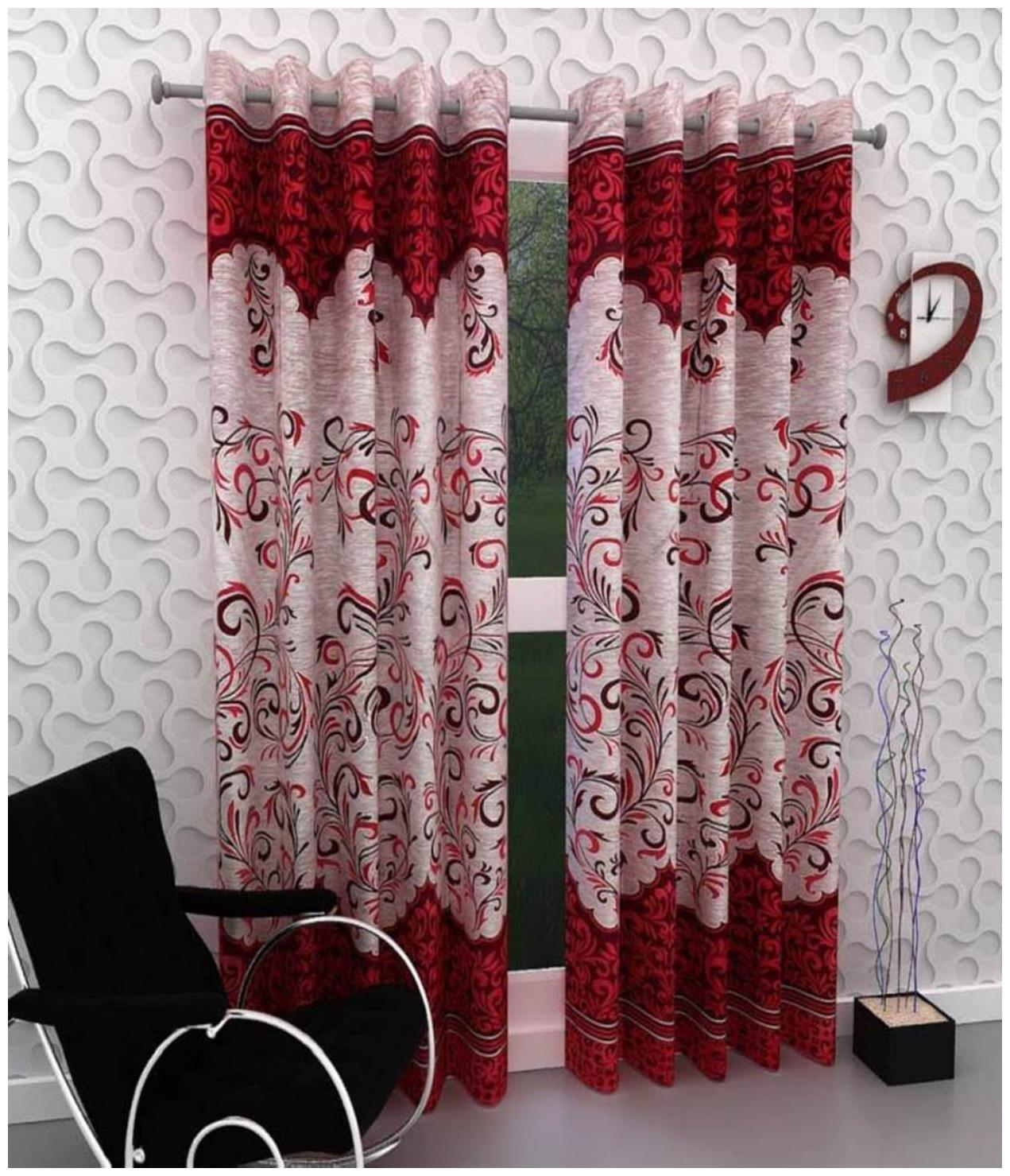 DINGGA DECOR Polyester Window Blackout Red Regular Curtain ( Eyelet Closure Printed )
DINGGA DECOR Polyester Window Blackout Red Regular Curtain ( Eyelet Closure Printed )