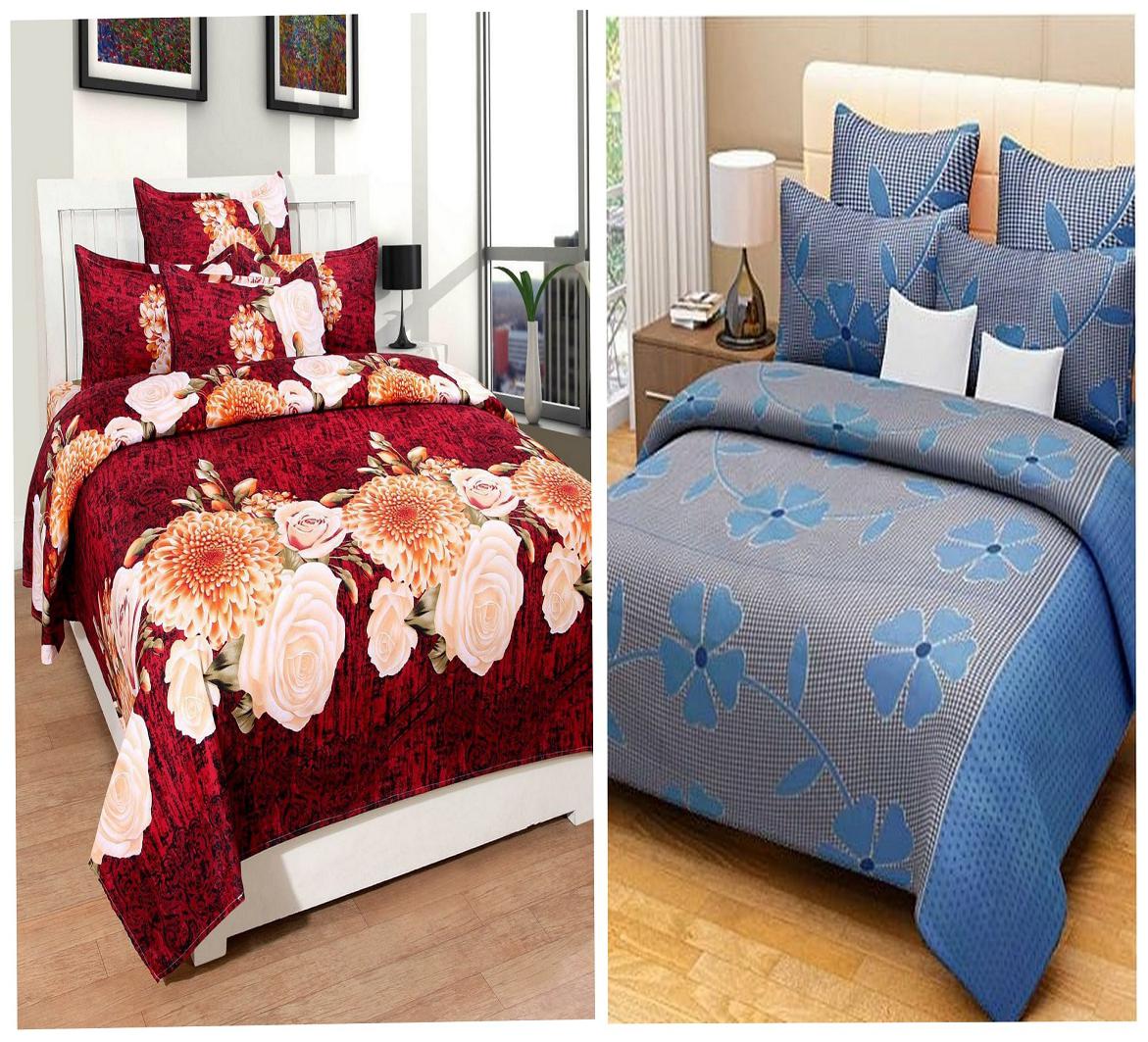 DINGGA DECOR Cotton Printed Double Size Bedsheet 180 TC ( 2 Bedsheet With 4 Pillow Covers Multi )
DINGGA DECOR Cotton Printed Double Size Bedsheet 180 TC ( 2 Bedsheet With 4 Pillow Covers Multi )
