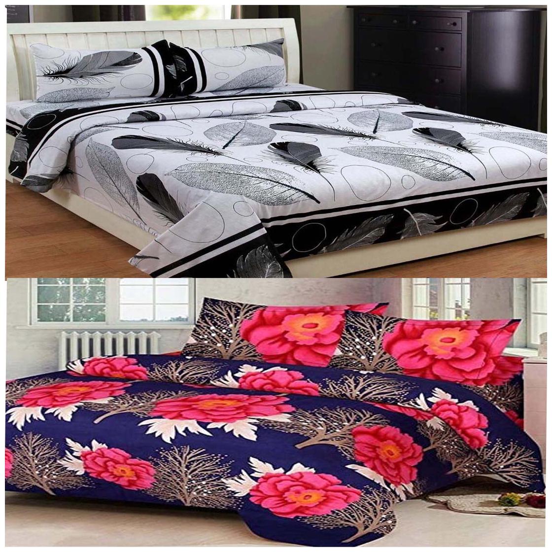 DINGGA DECOR Cotton Printed Double Size Bedsheet 180 TC ( 2 Bedsheet With 4 Pillow Covers Multi )
DINGGA DECOR Cotton Printed Double Size Bedsheet 180 TC ( 2 Bedsheet With 4 Pillow Covers Multi )
