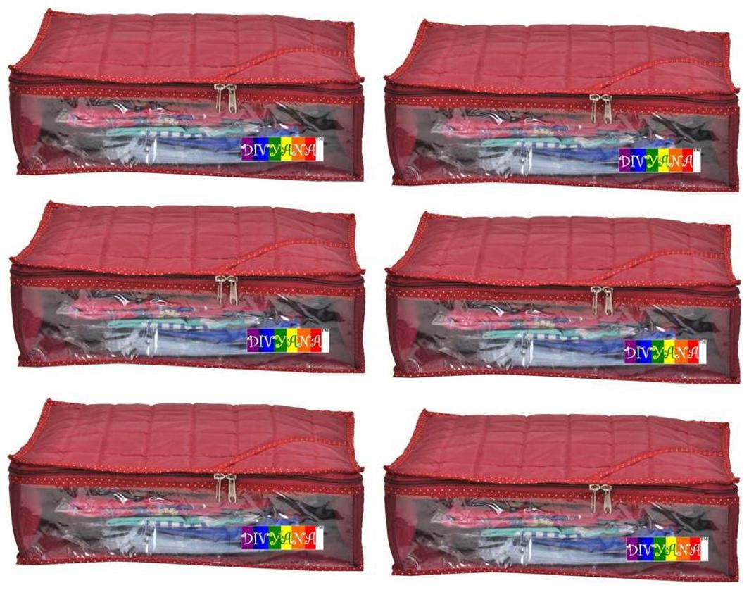 DIVYANA Super Saver Combo Set of 6 pcs Kurti Cover Peticoat Cover Multipurpose Cloth Cover Wardrobe Organiser(Large) - Maroon
DIVYANA Super Saver Combo Set of 6 pcs Kurti Cover Peticoat Cover Multipurpose Cloth Cover Wardrobe Organiser(Large) - Maroon