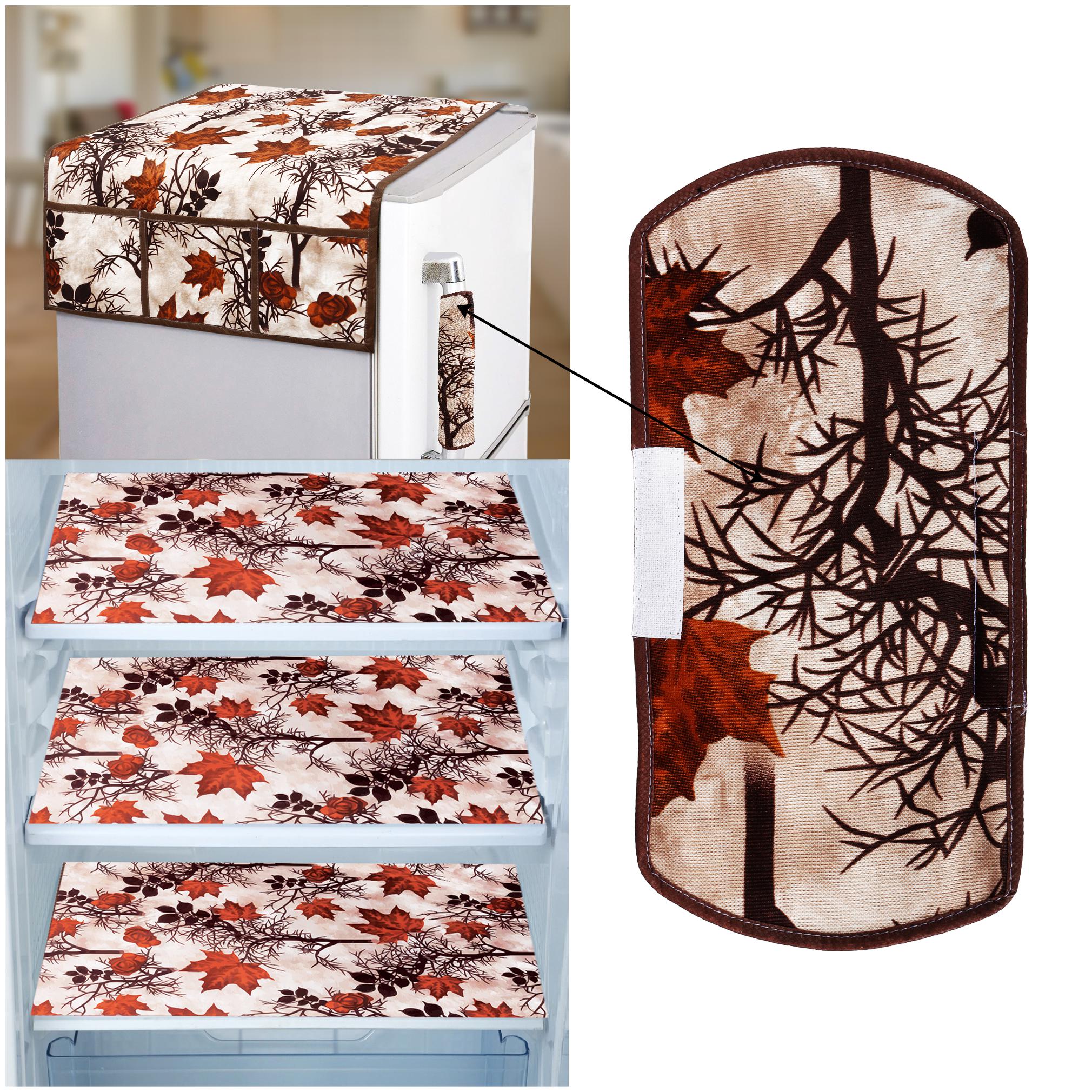 E-Retailer Combo of 1 pc Fridge Top Cover with 6 Utility Pockets 1 pc Fridge Handle Cover and 3 pcs Fridge Mats (Brown Set of 5)
E-Retailer Combo of 1 pc Fridge Top Cover with 6 Utility Pockets 1 pc Fridge Handle Cover and 3 pcs Fridge Mats (Brown Set of 5)