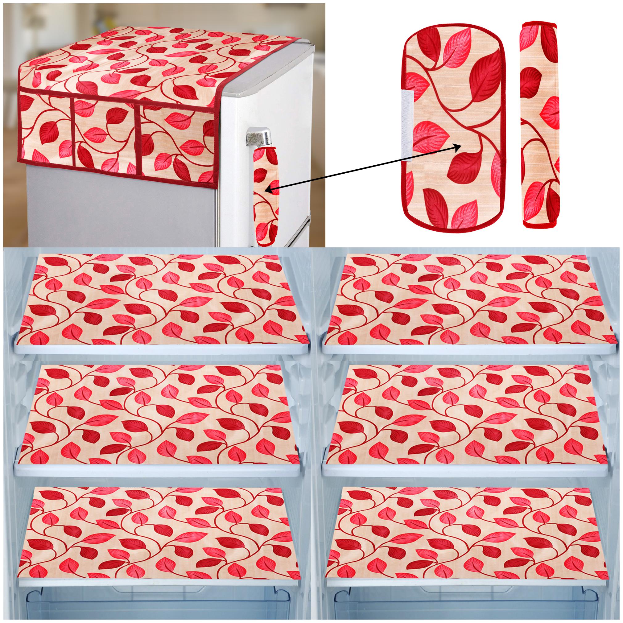 E-Retailer Combo of 1 pc Fridge Top Cover with 6 Utility Pockets 2 pcs Fridge Handle Cover and 6 pcs Fridge Mats (Red Set of 9)
E-Retailer Combo of 1 pc Fridge Top Cover with 6 Utility Pockets 2 pcs Fridge Handle Cover and 6 pcs Fridge Mats (Red Set of 9)