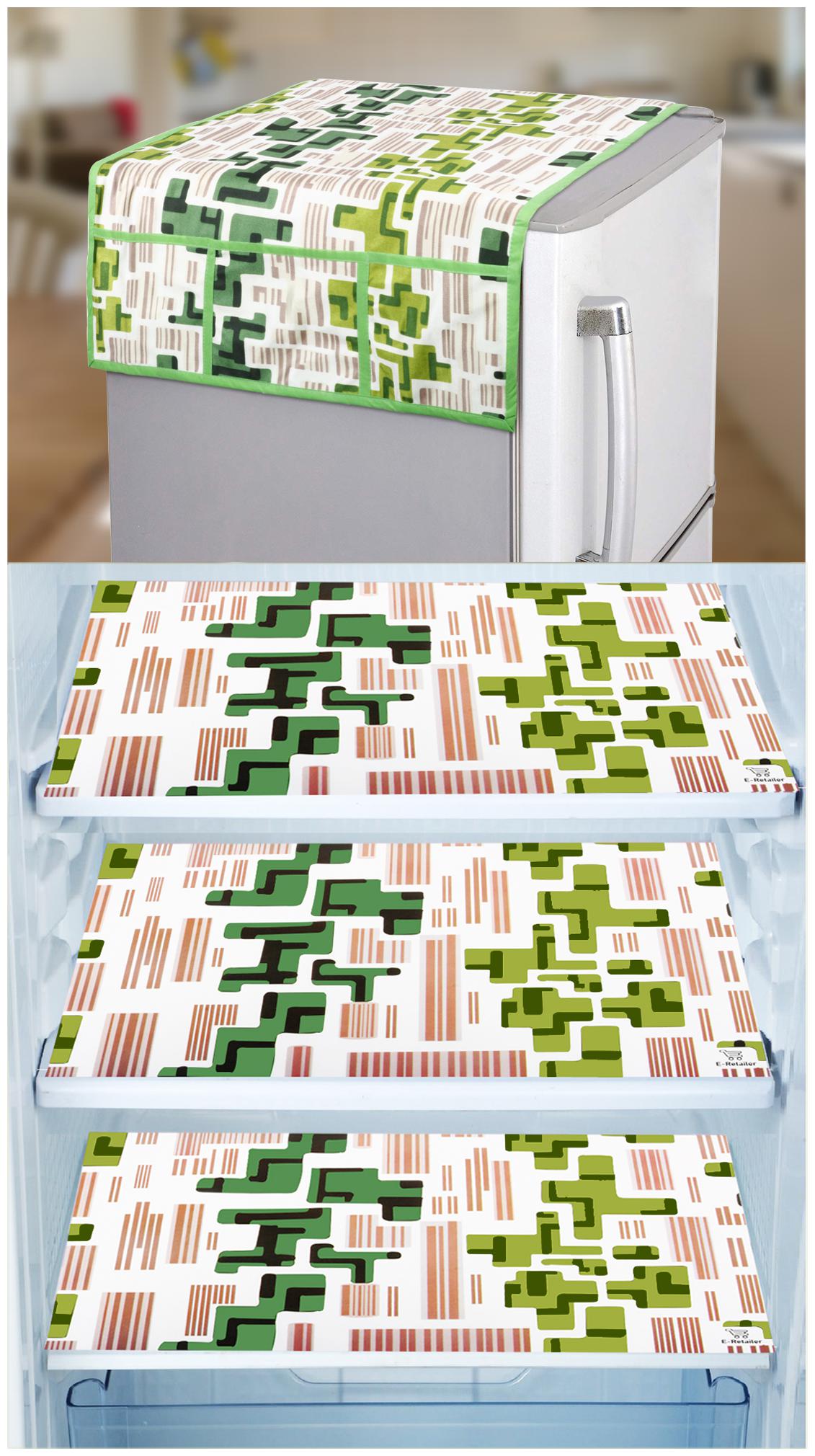 E-Retailer Combo Set of 1 Pc Fridge Top Cover with 6 Utility Pockets And 3 Pc Fridge Mats (Green Set of 4)
E-Retailer Combo Set of 1 Pc Fridge Top Cover with 6 Utility Pockets And 3 Pc Fridge Mats (Green Set of 4)
