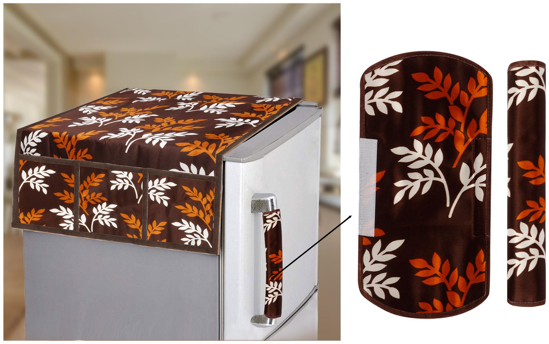 E-Retailer Combo Set of Polyester 3-Layered 1 Piece Fridge Top Cover with 6 Utility Pockets and 2 Piece Fridge Handle Cover (Color-Brown 3 Pcs Set)
E-Retailer Combo Set of Polyester 3-Layered 1 Piece Fridge Top Cover with 6 Utility Pockets and 2 Piece Fridge Handle Cover (Color-Brown 3 Pcs Set)