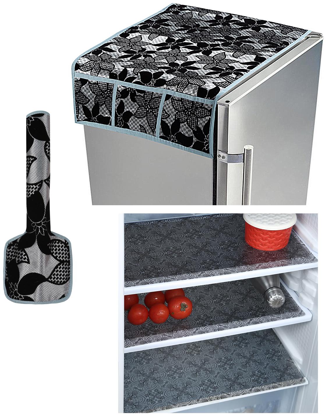 E-Retailer Combo of Refridgerator Cover(1 Pc) Fridge Handle Cover(1 Pc) Fridge Mat(3 Pcs)(Color-Multi Size- Universal)
E-Retailer Combo of Refridgerator Cover(1 Pc) Fridge Handle Cover(1 Pc) Fridge Mat(3 Pcs)(Color-Multi Size- Universal)