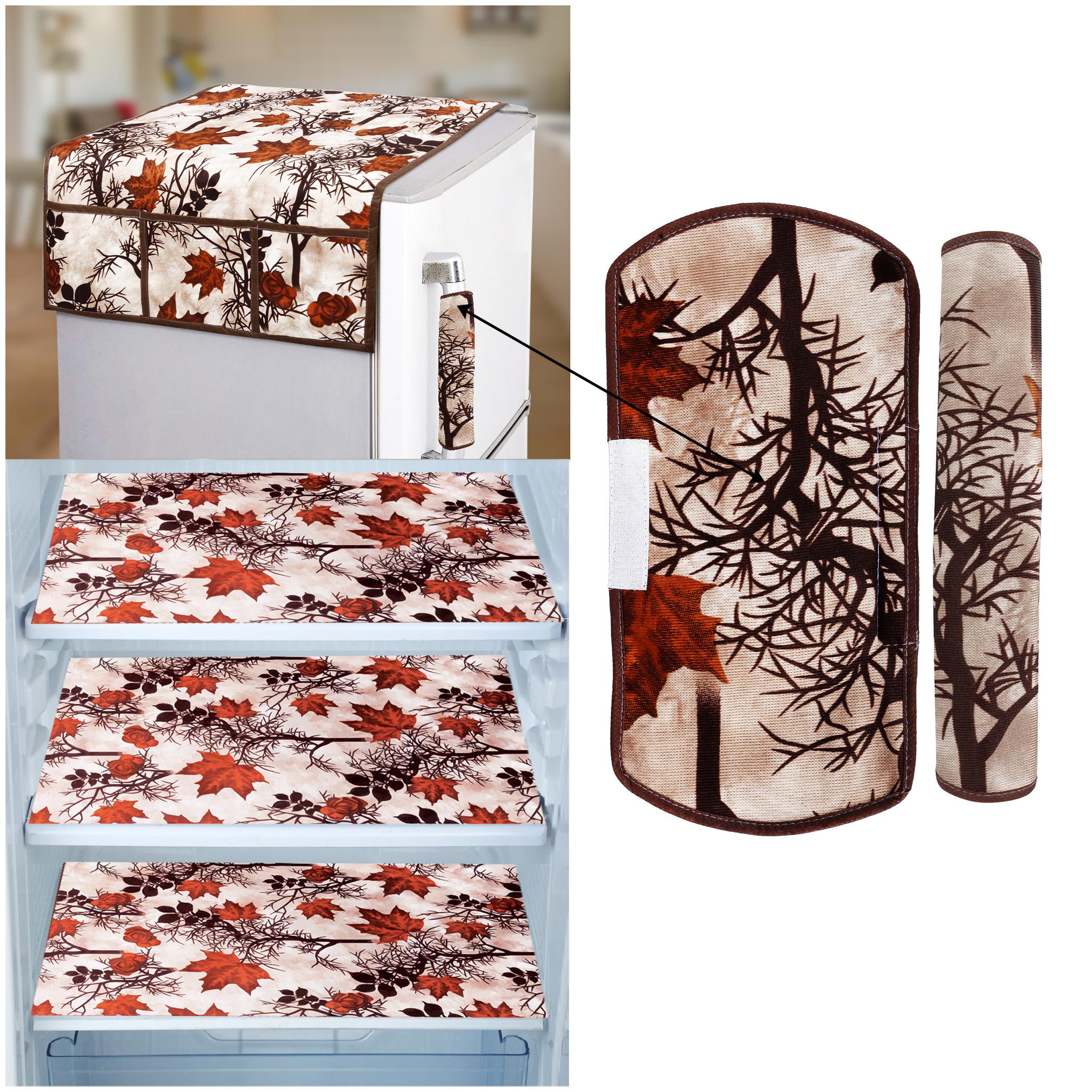 E-Retailer Combo of 1 pc Fridge Top Cover with 6 Utility Pockets 2 pcs Fridge Handle Cover and 3 pcs Fridge Mats (Brown Set of 6)
E-Retailer Combo of 1 pc Fridge Top Cover with 6 Utility Pockets 2 pcs Fridge Handle Cover and 3 pcs Fridge Mats (Brown Set of 6)