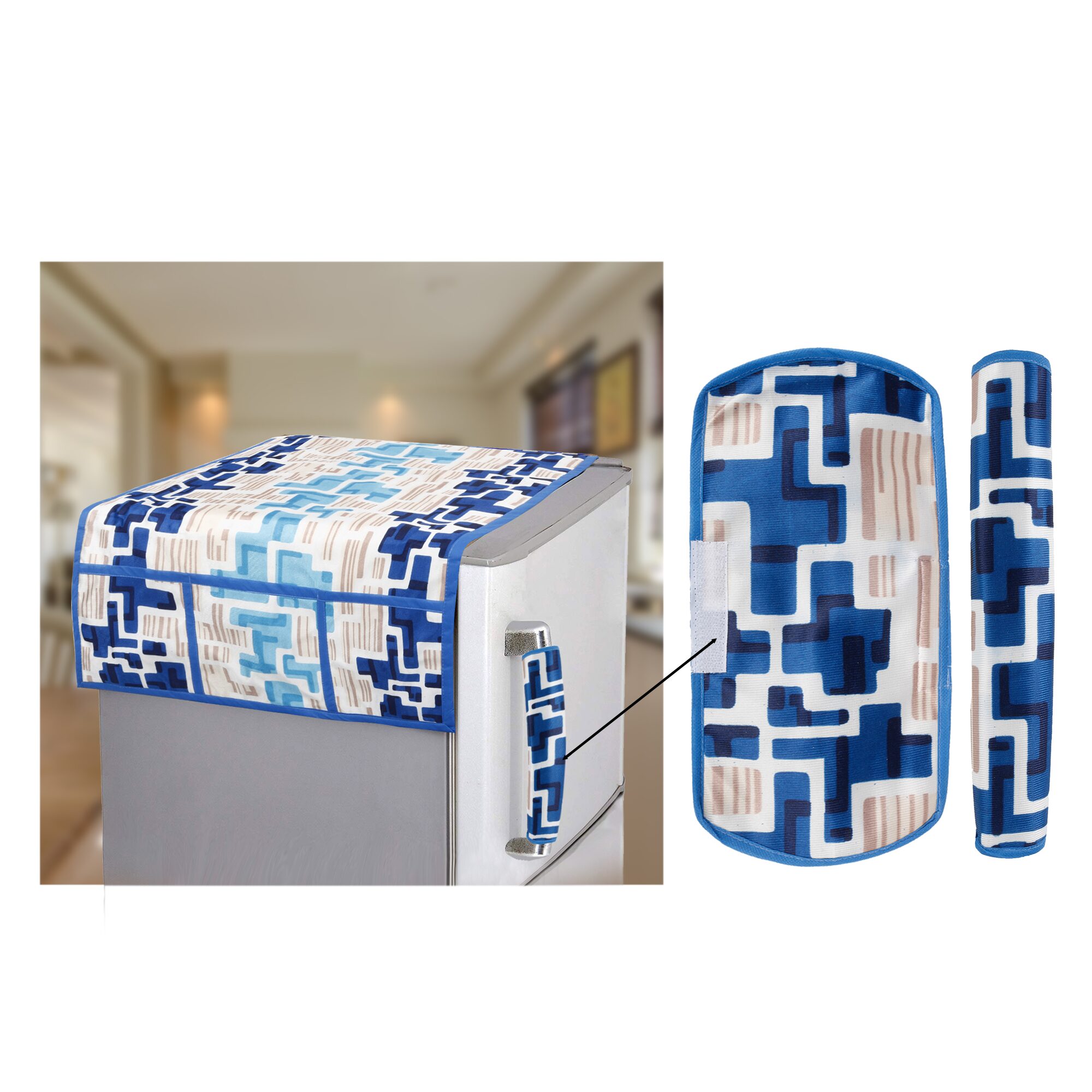 E-Retailer Combo Set of Polyester 3-Layered Fridge Top Cover and 2 Piece Fridge Handle Cover
E-Retailer Combo Set of Polyester 3-Layered Fridge Top Cover and 2 Piece Fridge Handle Cover