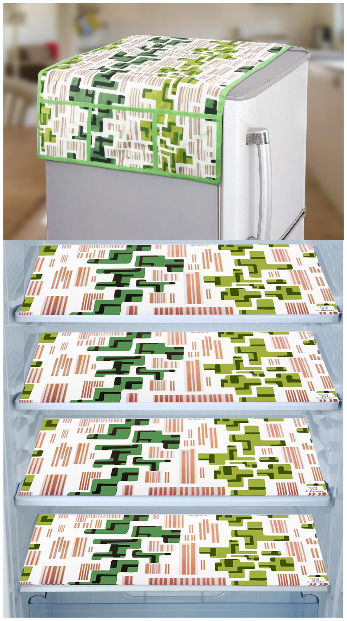 E-Retailer Combo Set of 1 Pc Fridge Top Cover with 6 Utility Pockets And 4 Pc Fridge Mats (Green Set of 5)
E-Retailer Combo Set of 1 Pc Fridge Top Cover with 6 Utility Pockets And 4 Pc Fridge Mats (Green Set of 5)