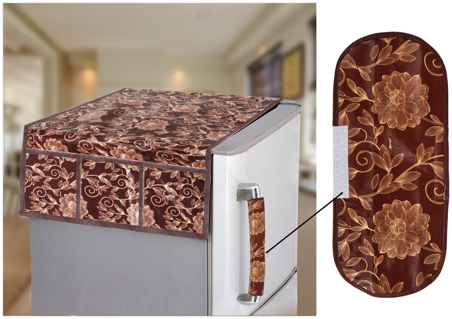 E-Retailer Combo Set of PVC Waterproof 3-Layered 1 Piece Fridge Top Cover with 6 Utility Pockets and 1 Piece Fridge Handle Cover (Color-Brown 2 Pcs Set)
E-Retailer Combo Set of PVC Waterproof 3-Layered 1 Piece Fridge Top Cover with 6 Utility Pockets and 1 Piece Fridge Handle Cover (Color-Brown 2 Pcs Set)