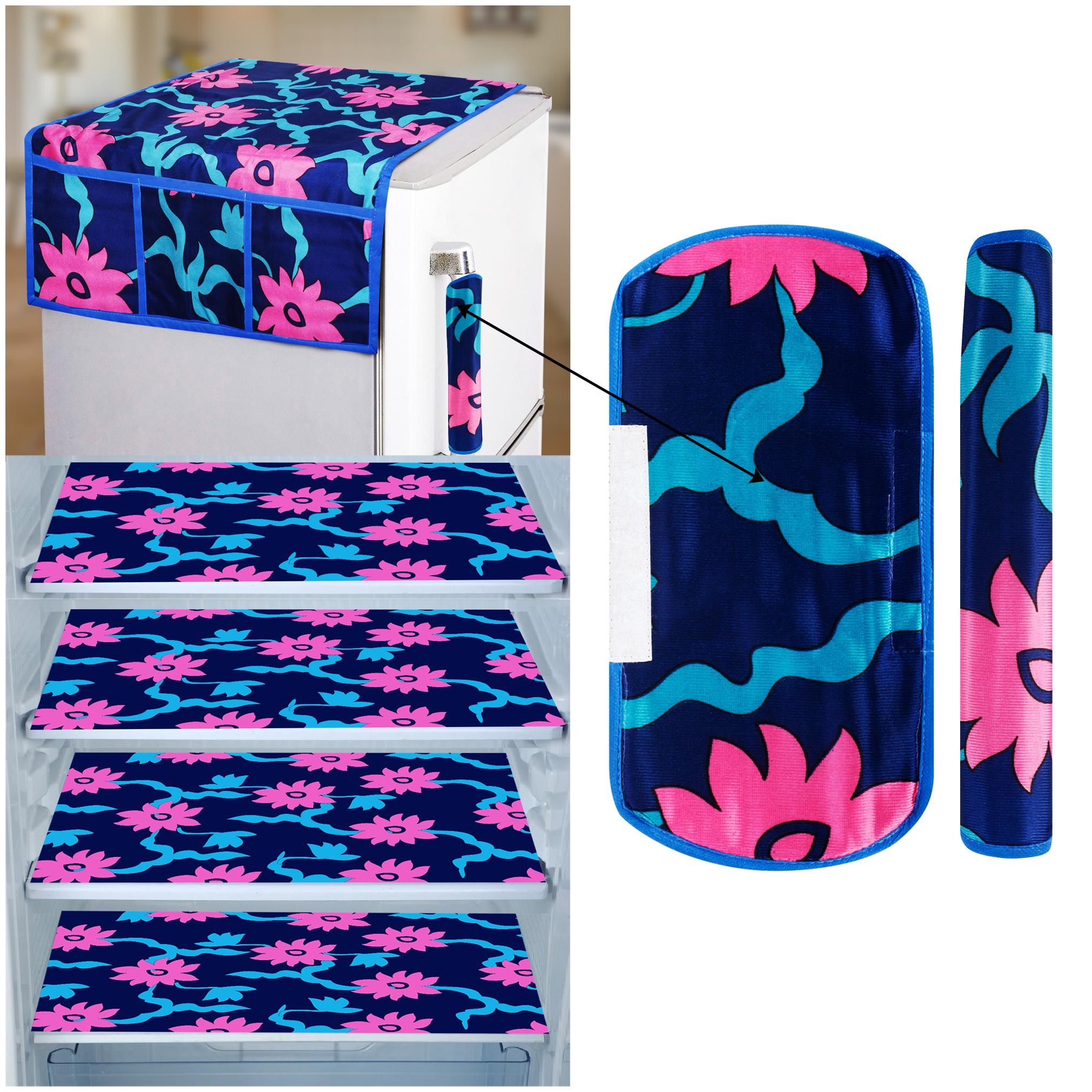 E-Retailer Combo of 1 pc Fridge Top Cover with 6 Utility Pockets 2 pcs Fridge Handle Cover and 4 pcs Fridge Mats (PinkBlue Set of 7)
E-Retailer Combo of 1 pc Fridge Top Cover with 6 Utility Pockets 2 pcs Fridge Handle Cover and 4 pcs Fridge Mats (PinkBlue Set of 7)